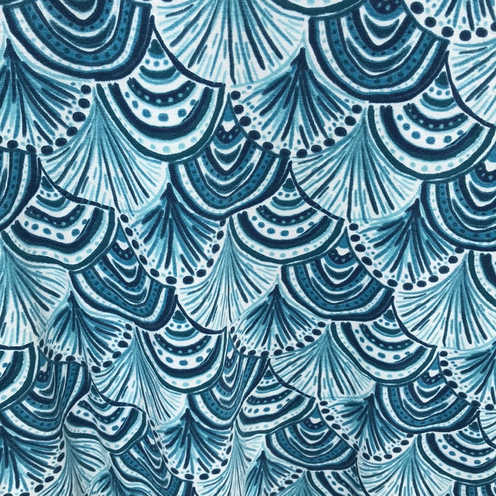 LuLaRoe Tank Top size 3XL new with tags blue scalloped print - Picture 2 of 6